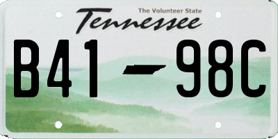 TN license plate B4198C