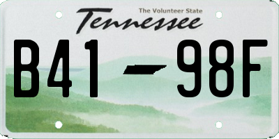 TN license plate B4198F