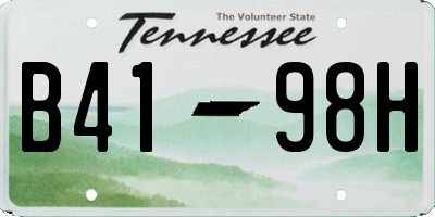 TN license plate B4198H
