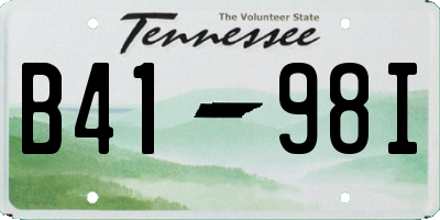 TN license plate B4198I