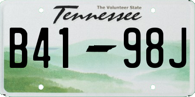 TN license plate B4198J