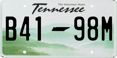 TN license plate B4198M