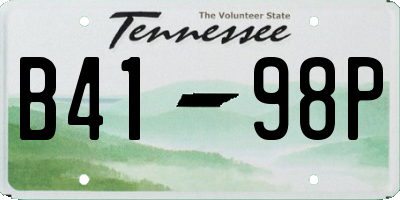 TN license plate B4198P