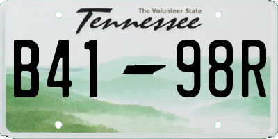 TN license plate B4198R