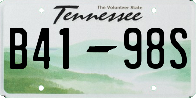 TN license plate B4198S