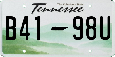 TN license plate B4198U