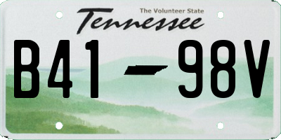 TN license plate B4198V
