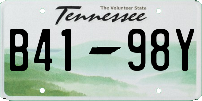 TN license plate B4198Y
