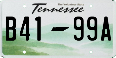 TN license plate B4199A