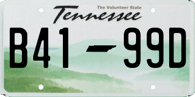 TN license plate B4199D