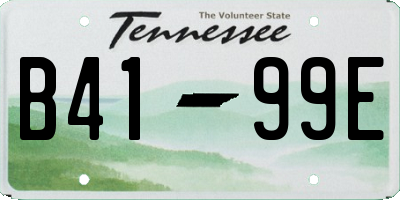 TN license plate B4199E