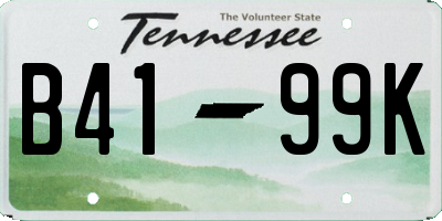 TN license plate B4199K
