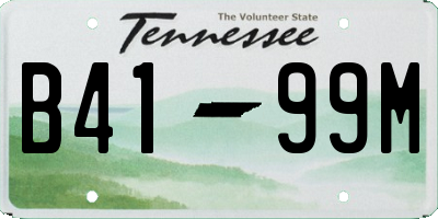 TN license plate B4199M