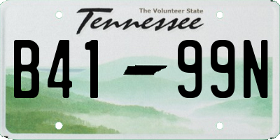 TN license plate B4199N