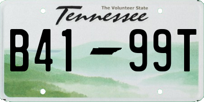 TN license plate B4199T