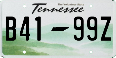 TN license plate B4199Z