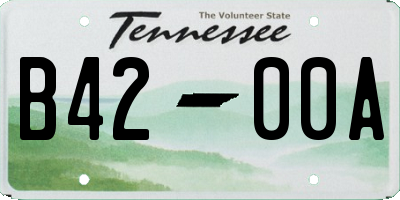 TN license plate B4200A
