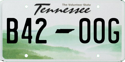 TN license plate B4200G
