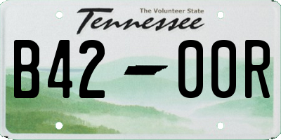 TN license plate B4200R