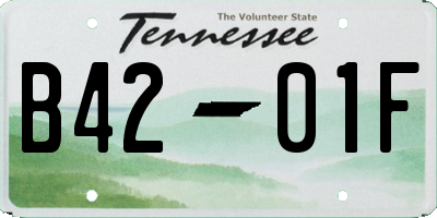 TN license plate B4201F