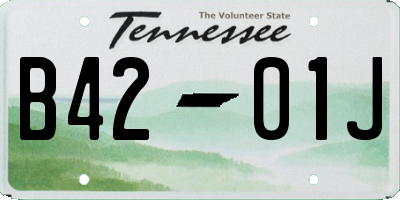TN license plate B4201J