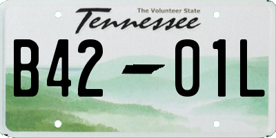 TN license plate B4201L
