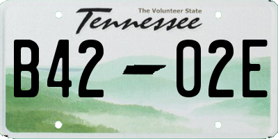 TN license plate B4202E
