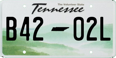 TN license plate B4202L