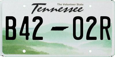 TN license plate B4202R