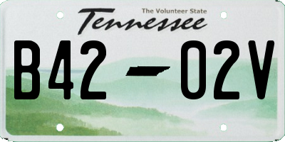 TN license plate B4202V