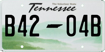 TN license plate B4204B