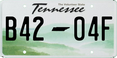 TN license plate B4204F