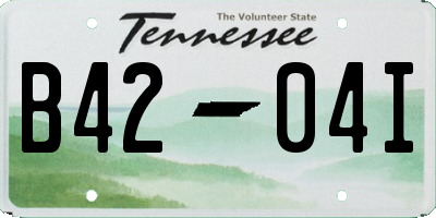 TN license plate B4204I