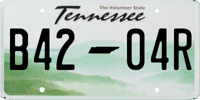 TN license plate B4204R