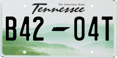 TN license plate B4204T