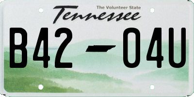 TN license plate B4204U
