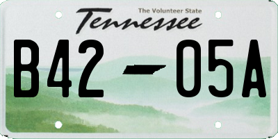 TN license plate B4205A