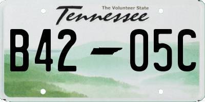 TN license plate B4205C