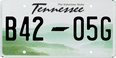 TN license plate B4205G