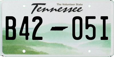 TN license plate B4205I