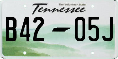 TN license plate B4205J