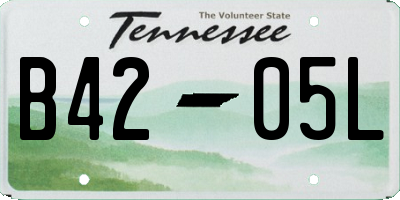 TN license plate B4205L