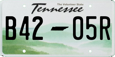 TN license plate B4205R
