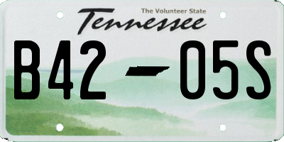 TN license plate B4205S
