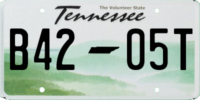 TN license plate B4205T