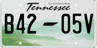 TN license plate B4205V