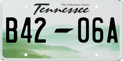 TN license plate B4206A