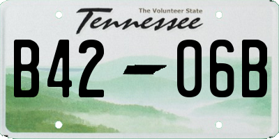 TN license plate B4206B