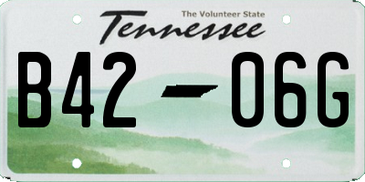 TN license plate B4206G