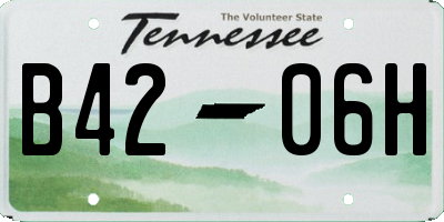 TN license plate B4206H
